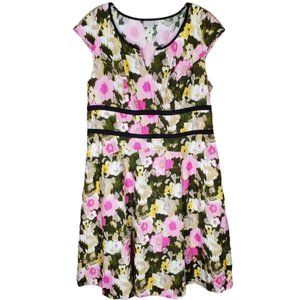 eshakti dress floral print short sleeve pockets Summer dress Sundress Floral 1X